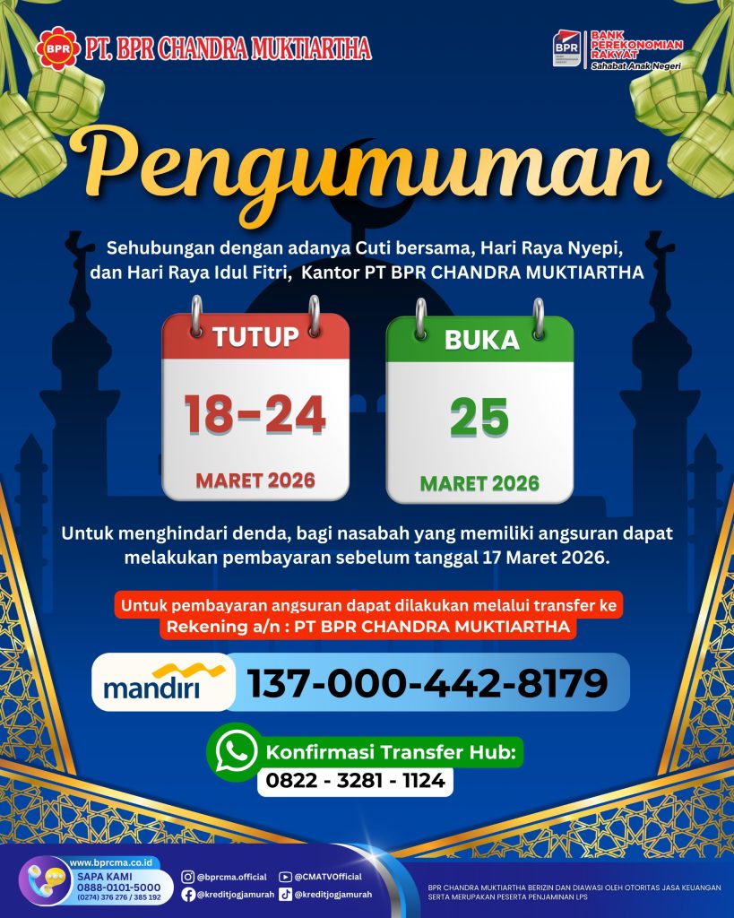 Pengumuman Libur Hari Raya Idul Fitri 1447 H / 2026